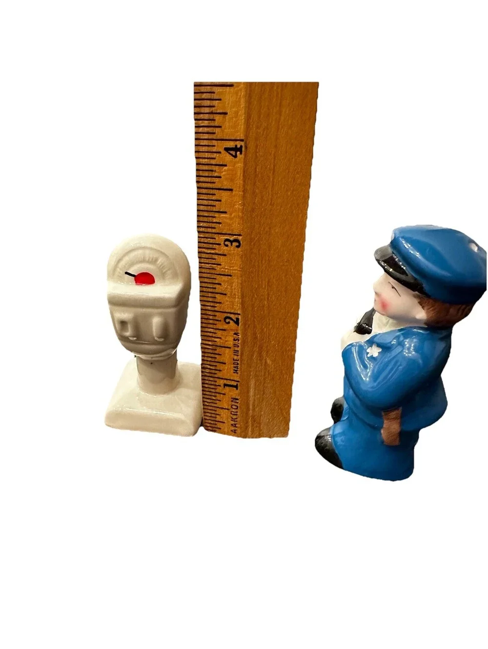 Vintage Norcrest Salt & Pepper Shaker Set Police & Parking Meter VGC